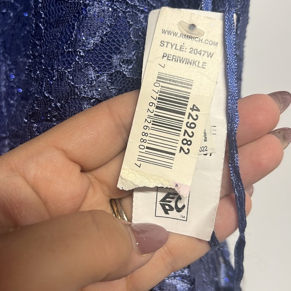 New with tags R & M Richards periwinkle dress - Picture 2 of 8